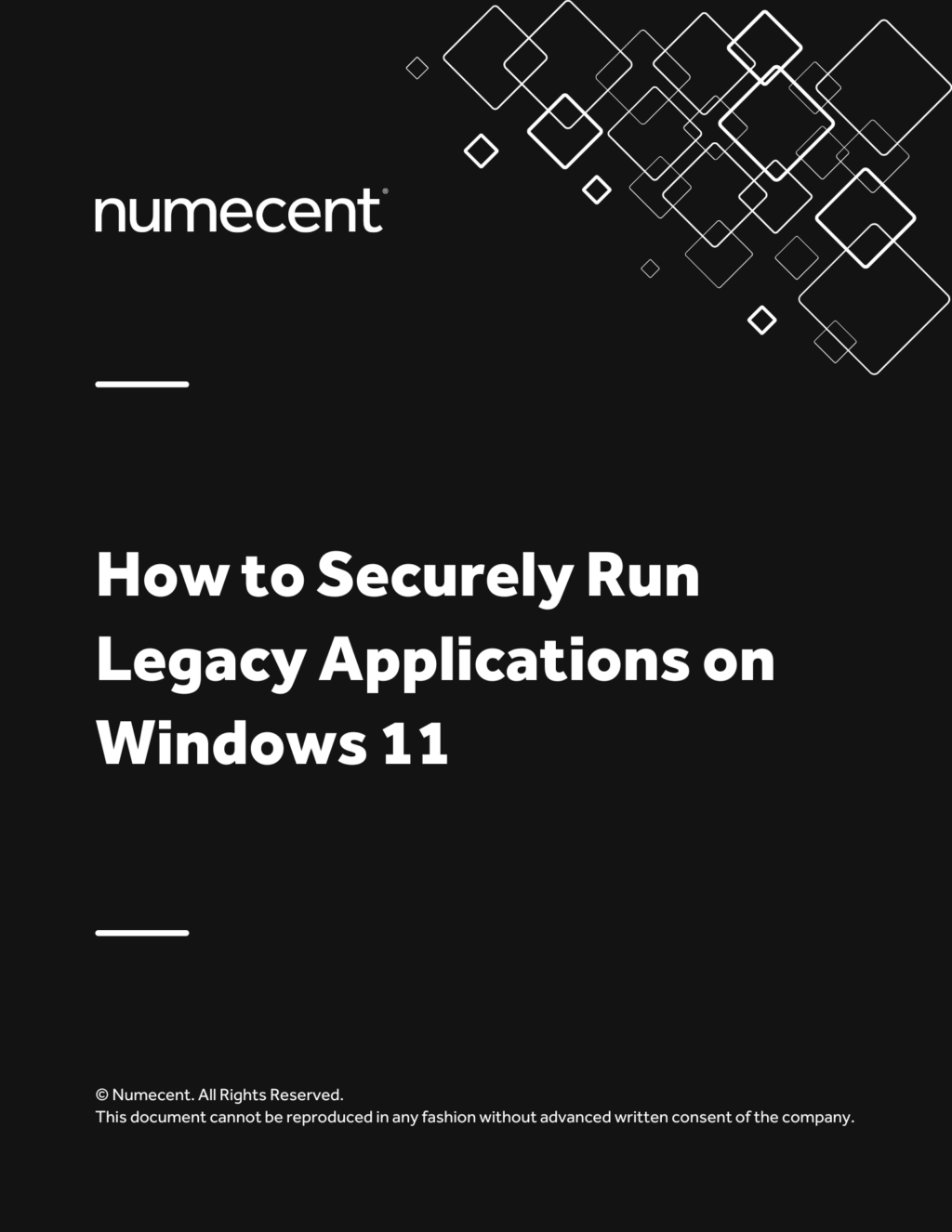 Whitepaper cover page for "How to Securely Run Legacy Applications on Windows 11"